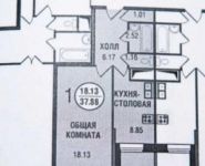 1-комнатная квартира площадью 38 кв.м, Твардовского ул., 2К5 | цена 7 890 000 руб. | www.metrprice.ru