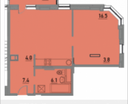 2-комнатная квартира площадью 66 кв.м, Ленинский проспект, 20 | цена 6 589 440 руб. | www.metrprice.ru