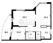 2-комнатная квартира площадью 63 кв.м, Московская ул., 5 | цена 6 990 000 руб. | www.metrprice.ru