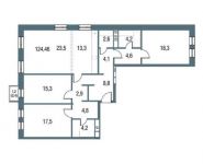 4-комнатная квартира площадью 124.5 кв.м в ЖК "AFI Residence. Павелецкая", Павелецкая наб., 8 | цена 22 559 744 руб. | www.metrprice.ru