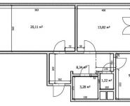 2-комнатная квартира площадью 57 кв.м, Курыжова ул., 9 | цена 4 400 000 руб. | www.metrprice.ru