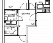 2-комнатная квартира площадью 59 кв.м, Муравская 2-я ул. | цена 6 696 806 руб. | www.metrprice.ru