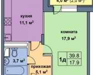 1-комнатная квартира площадью 39 кв.м, Опалиха ул., 1 | цена 3 024 800 руб. | www.metrprice.ru