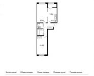 2-комнатная квартира площадью 51.8 кв.м, Ленинский проспект, 20 | цена 4 747 309 руб. | www.metrprice.ru