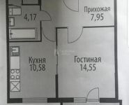 1-комнатная квартира площадью 38.5 кв.м, Родниковая ул., 4 | цена 5 600 000 руб. | www.metrprice.ru