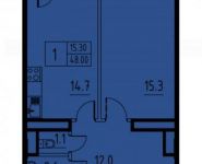 1-комнатная квартира площадью 24.6 кв.м, Лесная улица, 15 | цена 1 400 000 руб. | www.metrprice.ru