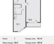 1-комнатная квартира площадью 40 кв.м в ЖК "Центр-2", Автозаводская ул, 105 | цена 3 000 000 руб. | www.metrprice.ru