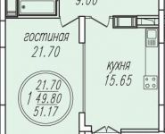 1-комнатная квартира площадью 52 кв.м, Мира ул., 5 | цена 3 450 000 руб. | www.metrprice.ru