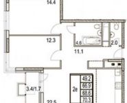 2-комнатная квартира площадью 70 кв.м, Муравская 2-я ул. | цена 7 470 314 руб. | www.metrprice.ru