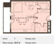 1-комнатная квартира площадью 45 кв.м, Новодмитровская ул., 5А | цена 5 709 060 руб. | www.metrprice.ru