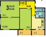 3-комнатная квартира площадью 66 кв.м, Острякова ул., 5 | цена 15 400 000 руб. | www.metrprice.ru