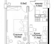 1-комнатная квартира площадью 42.3 кв.м, Путилковское ш., 4К2 | цена 3 737 000 руб. | www.metrprice.ru