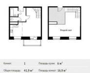 1-комнатная квартира площадью 41.9 кв.м, Софийская ул, 21 | цена 4 480 752 руб. | www.metrprice.ru