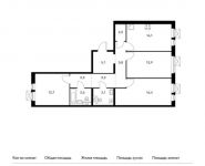 3-комнатная квартира площадью 83.5 кв.м,  | цена 9 243 450 руб. | www.metrprice.ru