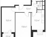 2-комнатная квартира площадью 58 кв.м, Абрамцевская ул. | цена 10 654 496 руб. | www.metrprice.ru