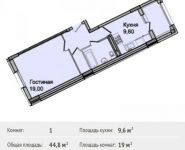 1-комнатная квартира площадью 44 кв.м, Горького ул. (Костино мкр), 79 | цена 3 439 800 руб. | www.metrprice.ru