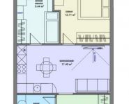 3-комнатная квартира площадью 52.2 кв.м в Лофт-проект "Kleinhouse", улица Козлова, 34 | цена 17 591 400 руб. | www.metrprice.ru