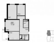 3-комнатная квартира площадью 79.5 кв.м, Радио ул. | цена 7 989 750 руб. | www.metrprice.ru