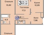 3-комнатная квартира площадью 95 кв.м, Зеленые Аллеи бул., 1 | цена 8 000 000 руб. | www.metrprice.ru