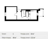1-комнатная квартира площадью 40 кв.м, Лесная ул, 2 | цена 4 947 648 руб. | www.metrprice.ru