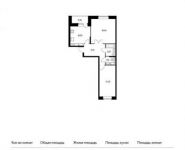 2-комнатная квартира площадью 60.3 кв.м, Ленинский проспект, 20 | цена 5 203 890 руб. | www.metrprice.ru