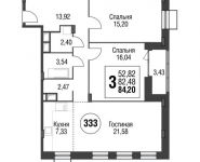 3-комнатная квартира площадью 84.2 кв.м, Почтовая Б. улица, д.влд30к6 | цена 18 929 255 руб. | www.metrprice.ru