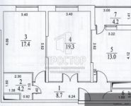 2-комнатная квартира площадью 68 кв.м, Новотушинская ул., 5 | цена 6 000 000 руб. | www.metrprice.ru