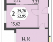 2-комнатная квартира площадью 52.95 кв.м, 2-я Муравская, корп.7 | цена 5 944 538 руб. | www.metrprice.ru