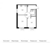 2-комнатная квартира площадью 52.7 кв.м, Ленинский проспект, 20 | цена 6 603 310 руб. | www.metrprice.ru