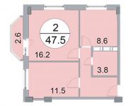 2-комнатная квартира площадью 0 кв.м, Им. Орлова ул., 6 | цена 2 850 000 руб. | www.metrprice.ru