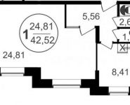 1-комнатная квартира площадью 42 кв.м, Новое Пушкино мкр | цена 2 464 034 руб. | www.metrprice.ru