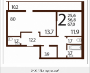 2-комнатная квартира площадью 67 кв.м, Саморы Машела, 5 | цена 9 055 050 руб. | www.metrprice.ru