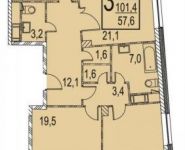 3-комнатная квартира площадью 112 кв.м, Мосфильмовская ул., 88К4 | цена 27 199 600 руб. | www.metrprice.ru