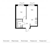 2-комнатная квартира площадью 36.5 кв.м,  | цена 3 817 900 руб. | www.metrprice.ru