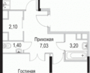 2-комнатная квартира площадью 58 кв.м, улица Толбухина, 22А | цена 4 989 720 руб. | www.metrprice.ru