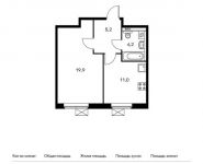 1-комнатная квартира площадью 40.3 кв.м, Сосенское п, Александры Монаховой ул, 96к2 | цена 4 739 280 руб. | www.metrprice.ru