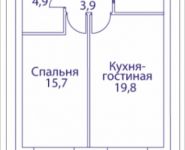 1-комнатная квартира площадью 48 кв.м, Шелепихинская набережная, влд 34, корп.1 | цена 16 126 396 руб. | www.metrprice.ru