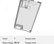 1-комнатная квартира площадью 28 кв.м, Береговой пр., ВЛ5 | цена 5 886 400 руб. | www.metrprice.ru