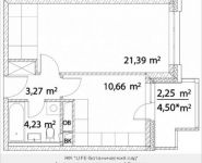 1-комнатная квартира площадью 41.8 кв.м, проезд Шокальского, 31к1 | цена 9 825 340 руб. | www.metrprice.ru