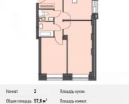 2-комнатная квартира площадью 57.8 кв.м, Донецкая ул., 30С1 | цена 6 824 735 руб. | www.metrprice.ru