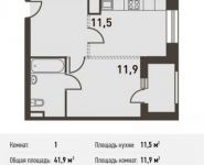 1-комнатная квартира площадью 41.9 кв.м, Головинское ш., 5 | цена 8 380 000 руб. | www.metrprice.ru