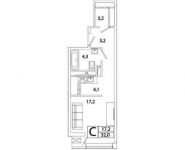 1-комнатная квартира площадью 32 кв.м, Рязанский пр-кт, 2 | цена 5 426 944 руб. | www.metrprice.ru