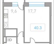 1-комнатная квартира площадью 40 кв.м в ЖК "Центр-2", Автозаводская ул. | цена 3 485 950 руб. | www.metrprice.ru