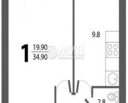 1-комнатная квартира площадью 36 кв.м, Кронштадтский бул., 23К1 | цена 7 000 000 руб. | www.metrprice.ru