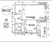 1-комнатная квартира площадью 39.1 кв.м, улица Чкалова, 10/6 | цена 2 300 000 руб. | www.metrprice.ru