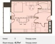 1-комнатная квартира площадью 45.6 кв.м, Новодмитровская ул., 5А | цена 7 629 792 руб. | www.metrprice.ru
