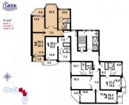 3-комнатная квартира площадью 83 кв.м, Жилинская ул., 1 | цена 5 096 200 руб. | www.metrprice.ru