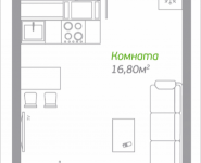 1-комнатная квартира площадью 26.46 кв.м, Володарское шоссе, 3 | цена 2 127 384 руб. | www.metrprice.ru