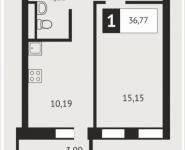 1-комнатная квартира площадью 36.8 кв.м, Клубная, 9 | цена 3 777 777 руб. | www.metrprice.ru