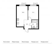1-комнатная квартира площадью 36.9 кв.м,  | цена 3 645 130 руб. | www.metrprice.ru